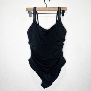 Miraclesuit Double Strap Shirred Ruched One Piece Swimsuit Vintage 1301 12